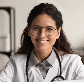 woman doctor smiling 